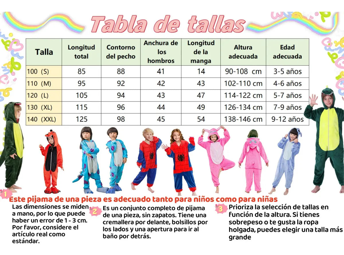 Pijama Mameluco Pikachu Kawai Kigurumi Niños