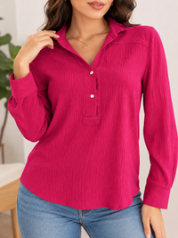 Blusa Zaida Fucsia Foleys Para Dama Manga Larga Viscosa