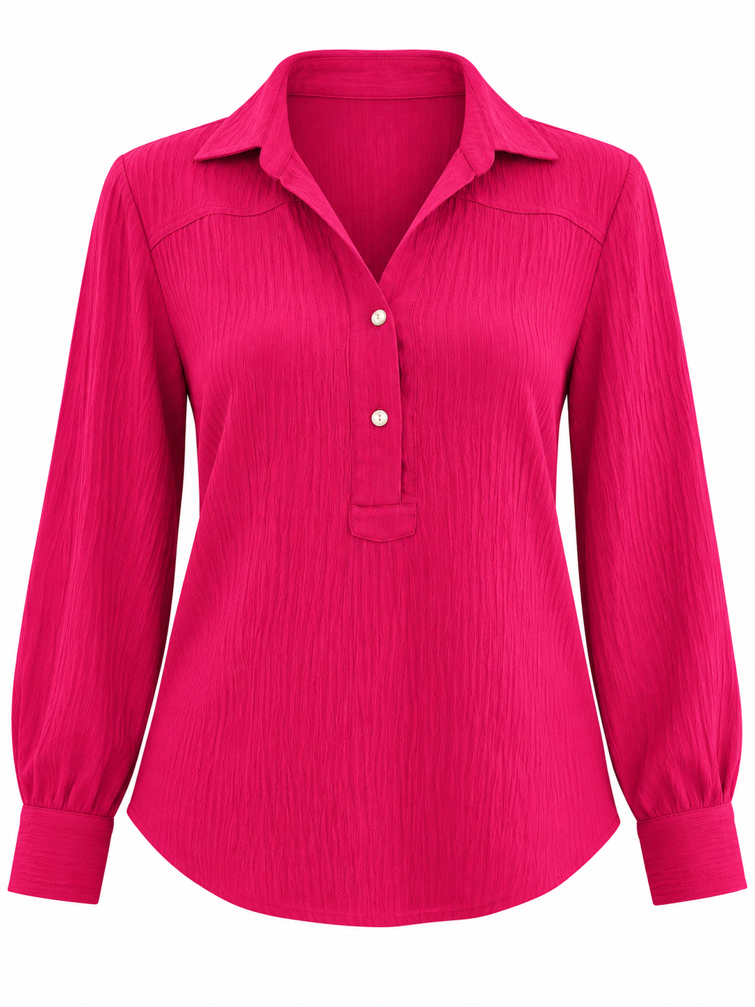 Blusa Zaida Fucsia Foleys Para Dama Manga Larga Viscosa