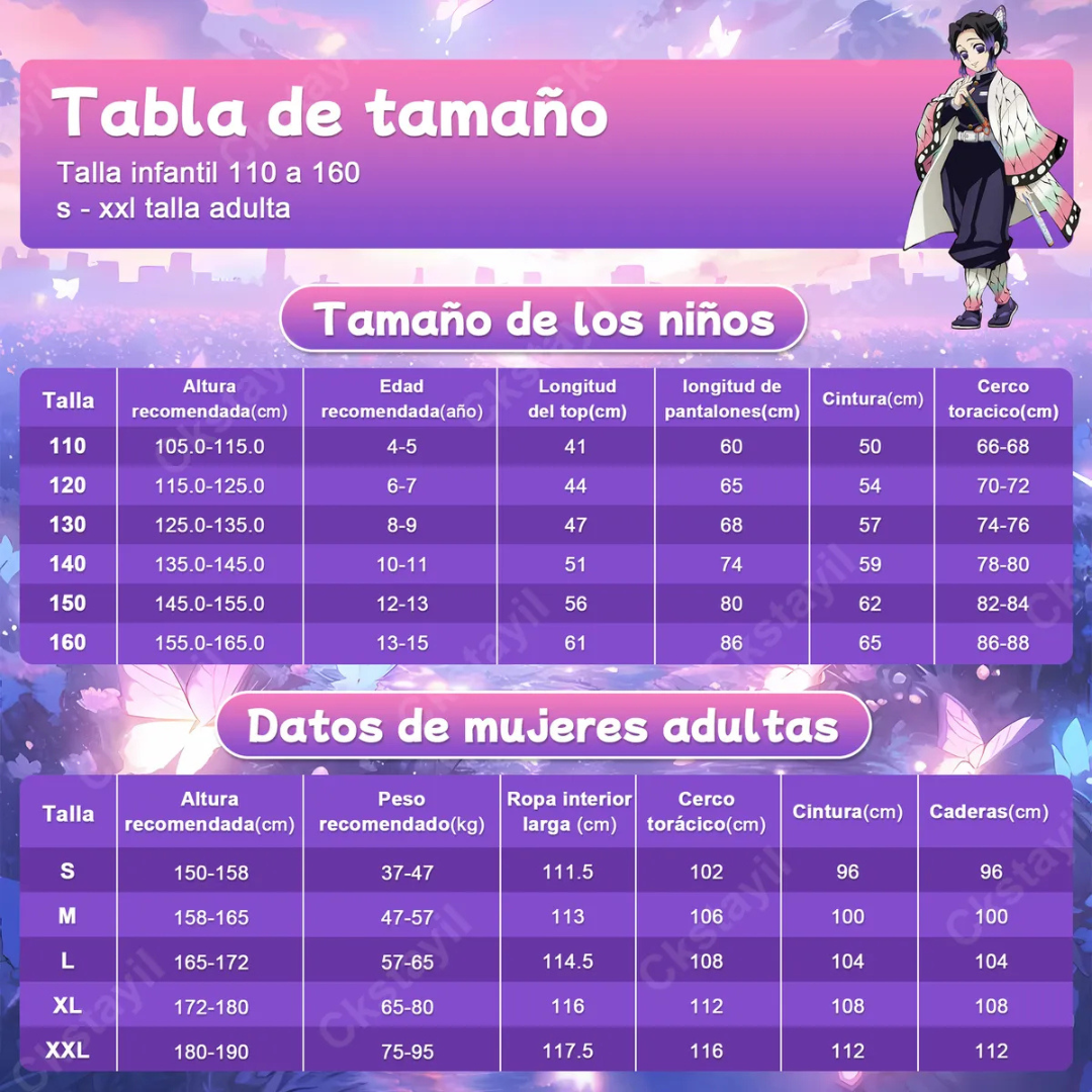 Guía de tallas