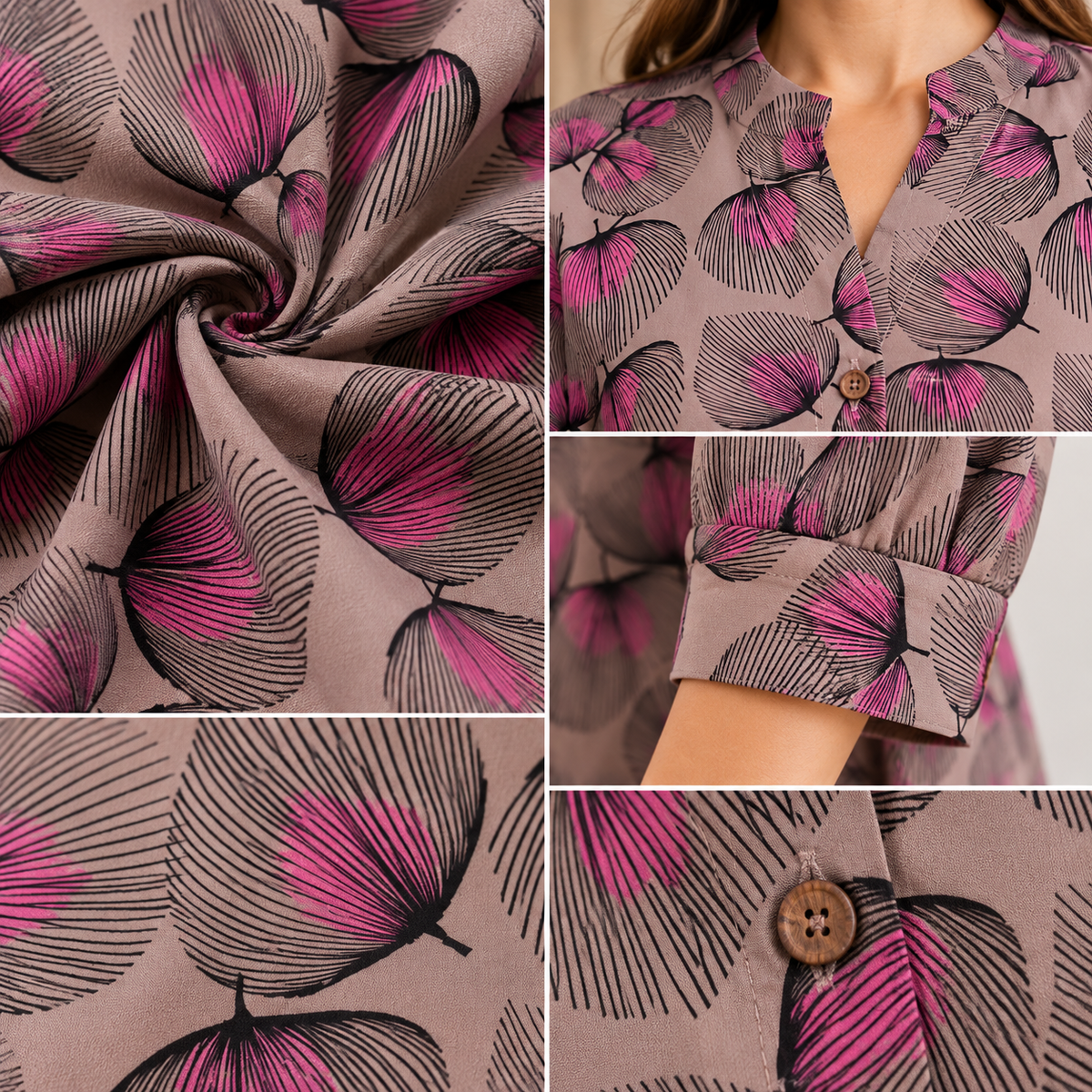 Vestido Nicole Morado Estampado Foleys