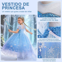 Vestido De Disfraz De Princesa De Elsa De Frozen