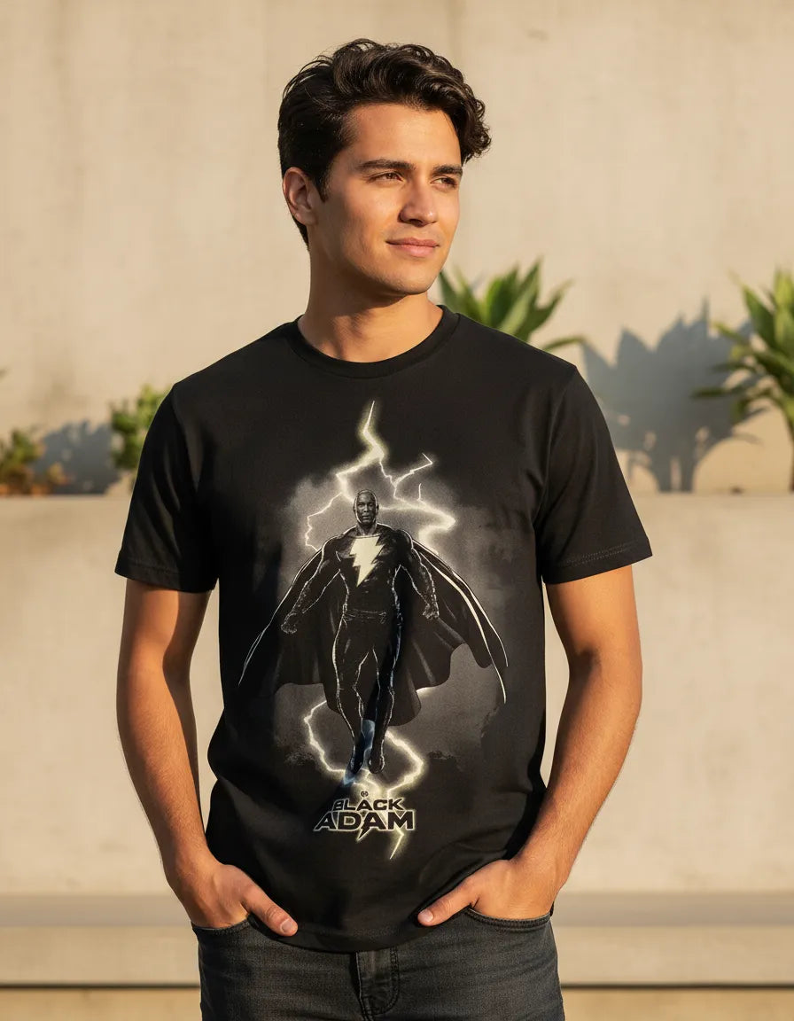 Playera Black Adam The Dark Age Máscara de Látex