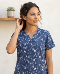 Blusa Tavata Azul Marino Estampado Náutico