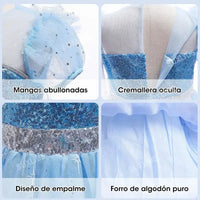 Vestido De Disfraz De Princesa De Elsa De Frozen