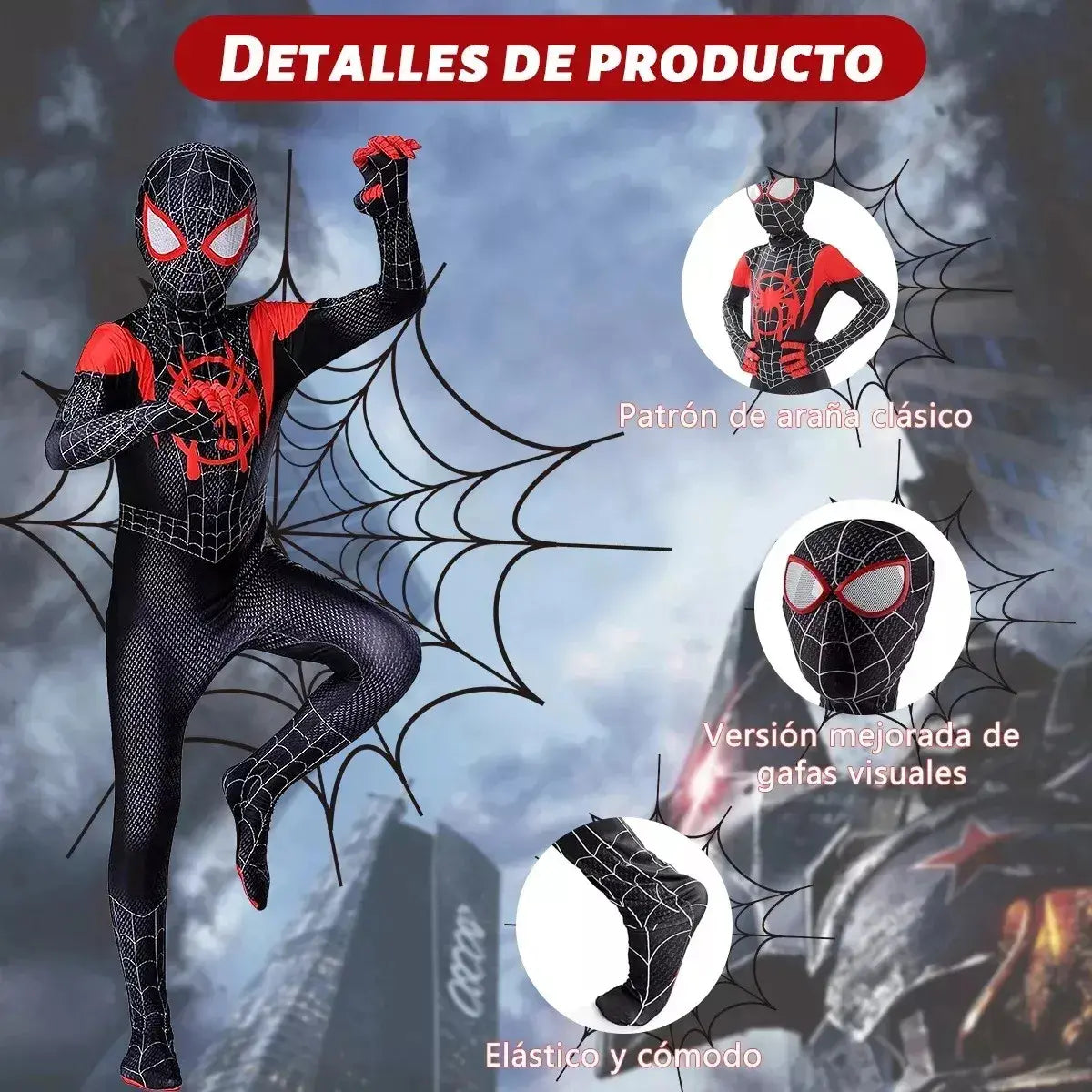 Cosplay Miles Morales Spider-Man Infantil
