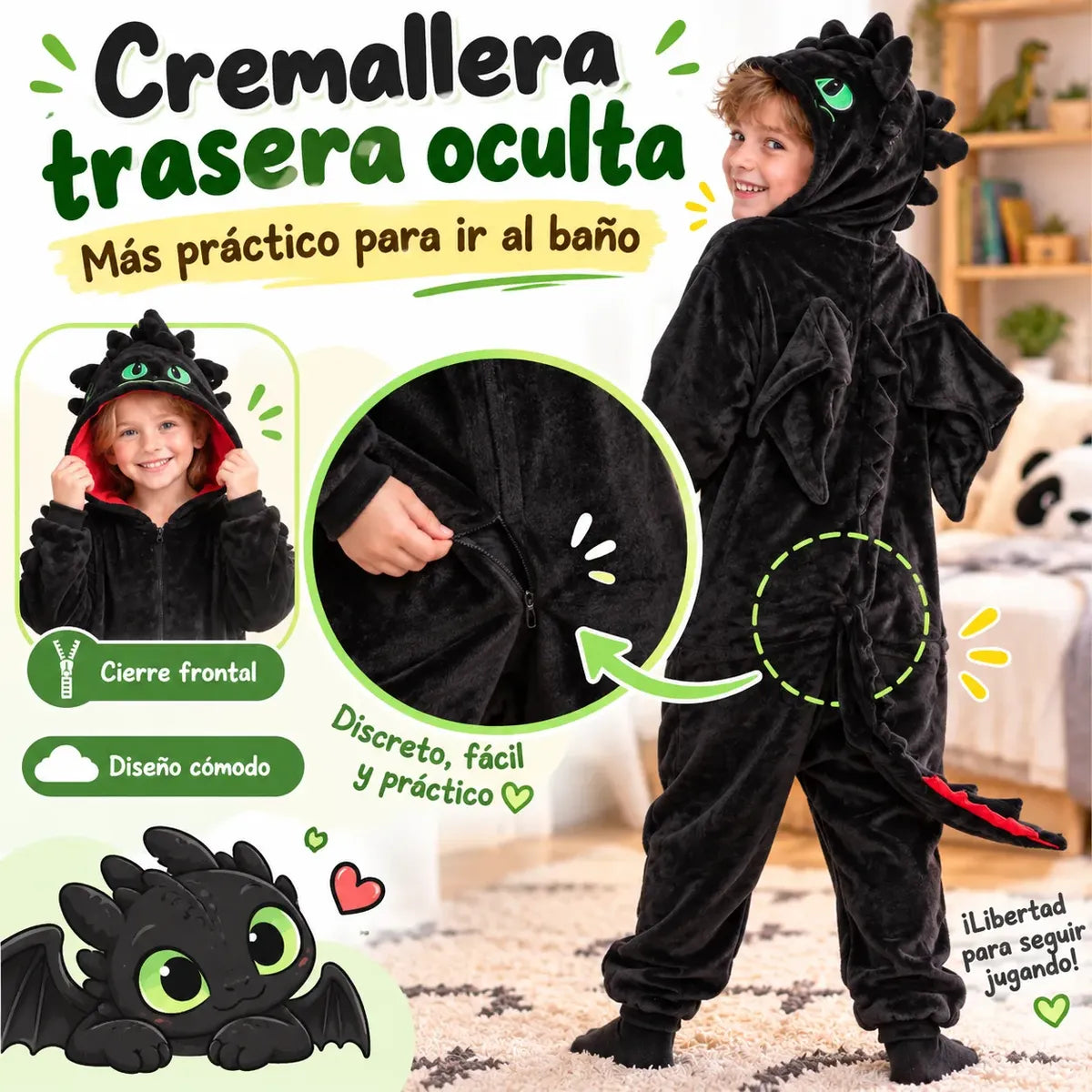 Mameluco Dinosaurio Chimuelo Para Niño