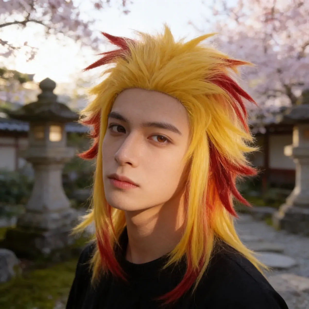 Peluca Kyojuro Rengoku Demon Slayer