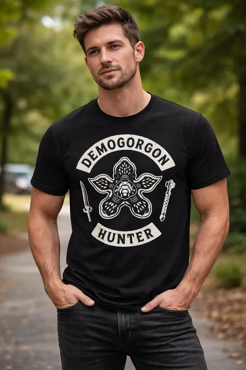 Playera Demogorgon Hunter Máscara de Látex Stranger Things