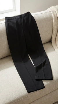 Pantalón de Vestir de Cintura Alta para Mujer | Elegante Negro