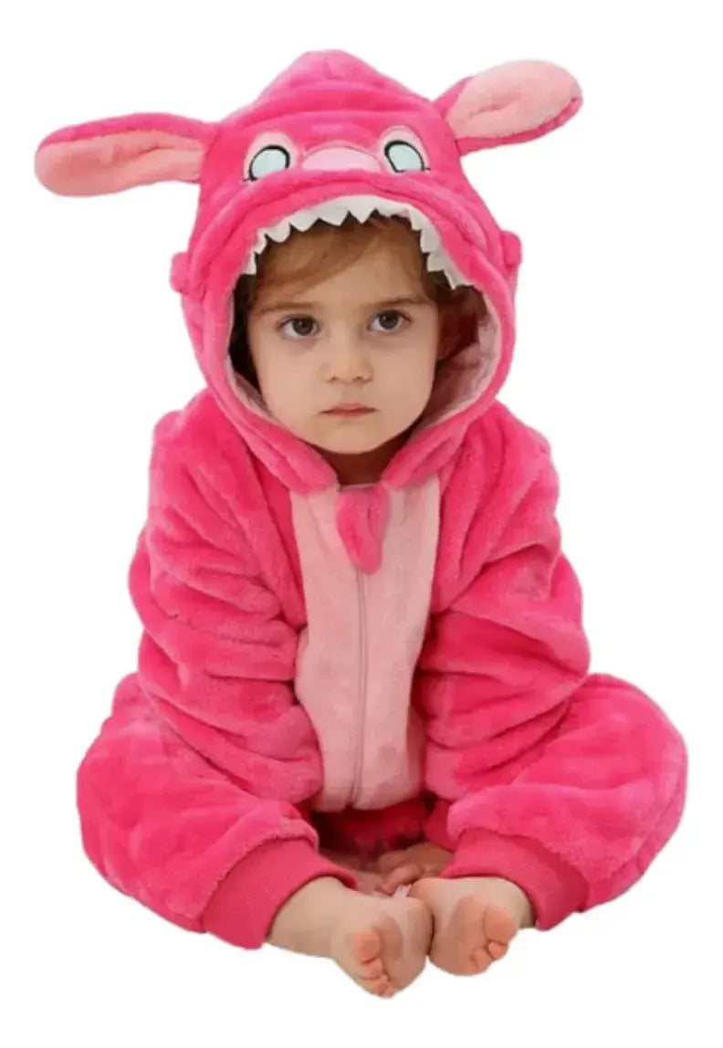 Pijama Kigurumi Angela Stitch Rosa para Niña