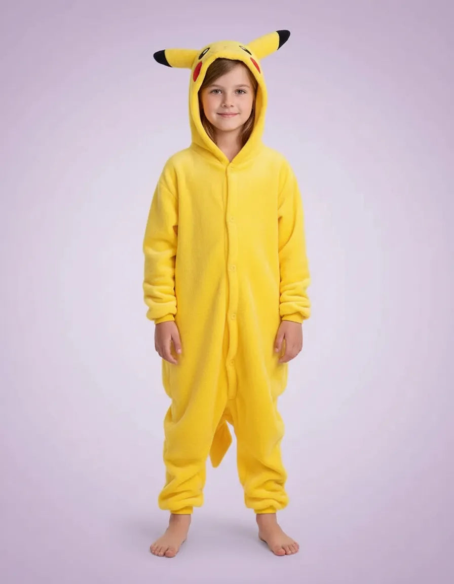 Pijama Mameluco Pikachu Kawai Kigurumi Niños