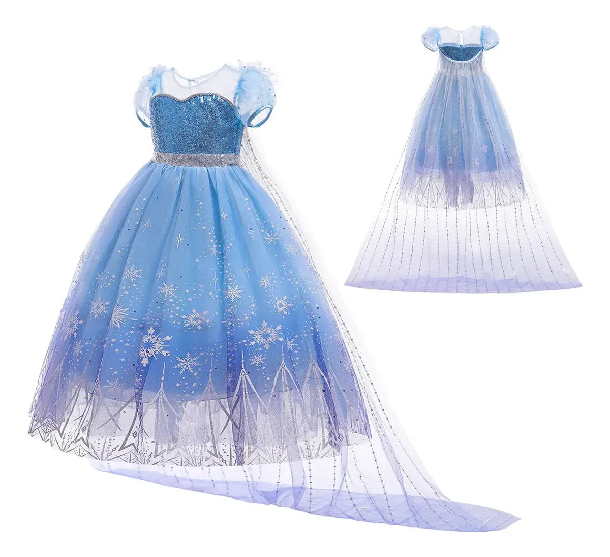 Vestido De Disfraz De Princesa De Elsa De Frozen