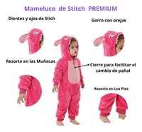 Pijama Kigurumi Angela Stitch Rosa para Niña