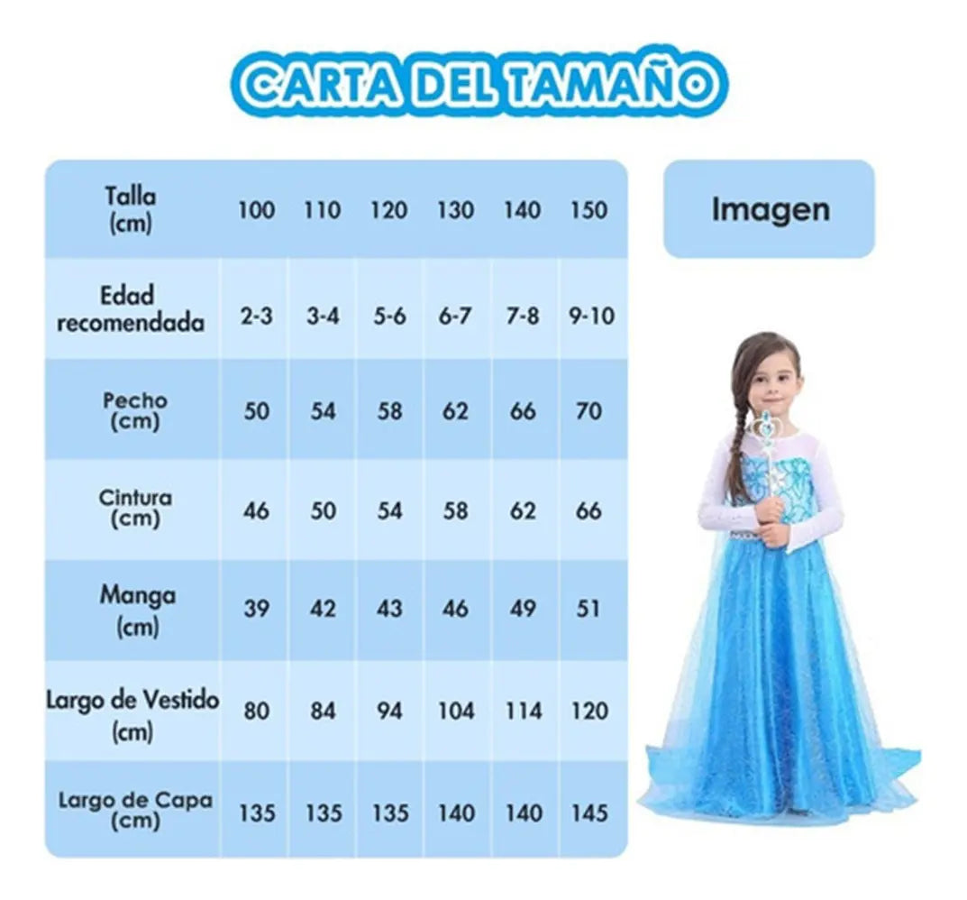 Vestido De Disfraz De Princesa De Elsa De Frozen