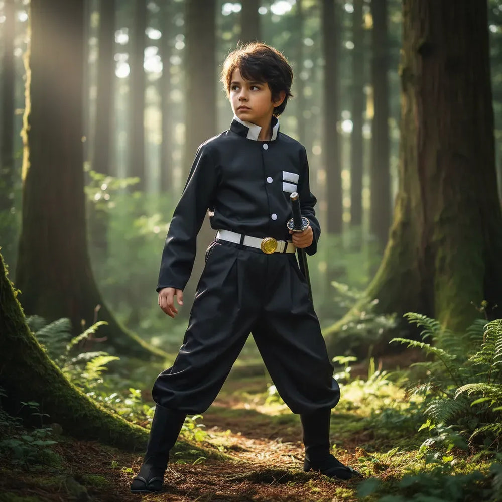 UNIFORME DE CAZADOR DE DEMONIOS PARA NIÑO (DEMON SLAYER)