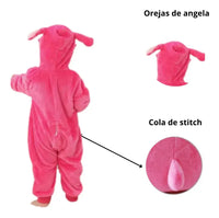 Pijama Kigurumi Angela Stitch Rosa para Niña