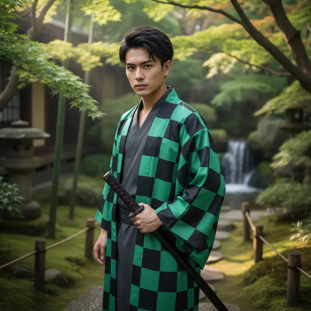 Kimono Cosplay Tanjiro Kamado de Demon Slayer