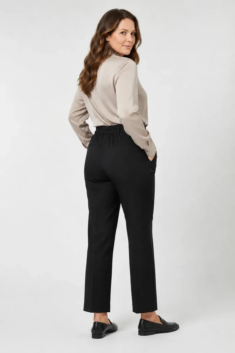 Pantalón de Vestir de Cintura Alta para Mujer | Elegante Negro