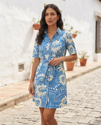 Vestido Kanya Azul Estampado para Mujer | Foleys by GALENO M