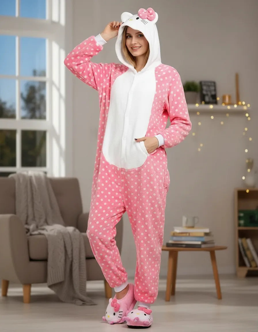 Kigurumi Hello Kitty Mameluco Para Adulto