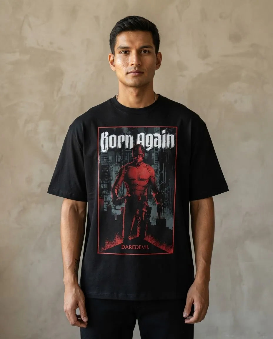 Playera Daredevil Born Again Máscara de Látex Marvel