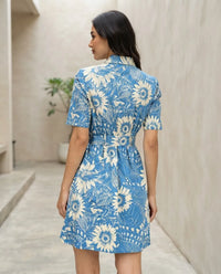 Vestido Kanya Azul Estampado para Mujer | Foleys by GALENO M