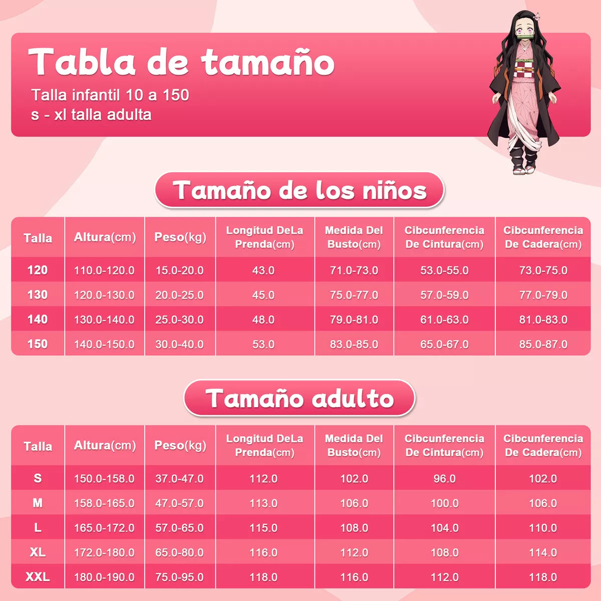 Guía de tallas