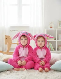 Pijama Kigurumi Angela Stitch Rosa para Niña