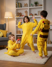 Pijama Mameluco Pikachu Kawai Kigurumi Niños