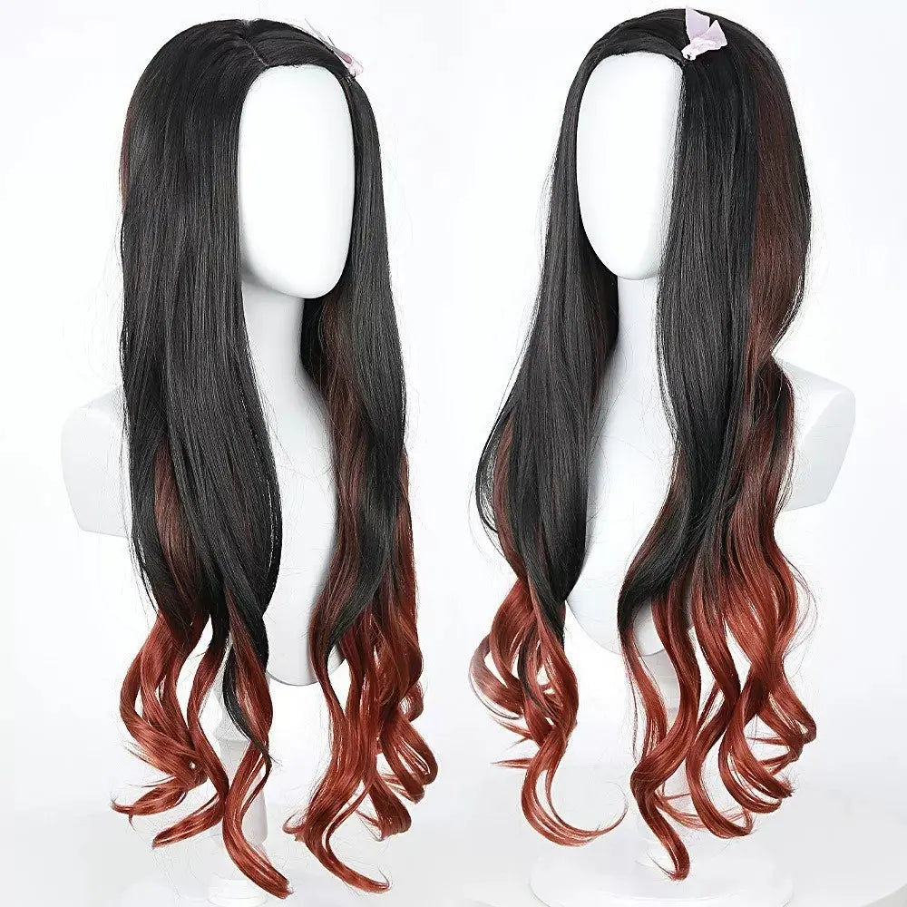 Peluca Nezuko Kamado Cosplay – Demon Slayer