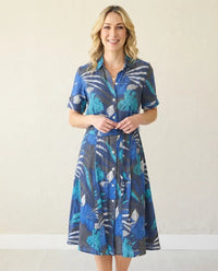 Vestido Jada Azul Marino Estampado para Mujer | Foleys by GALENO MX