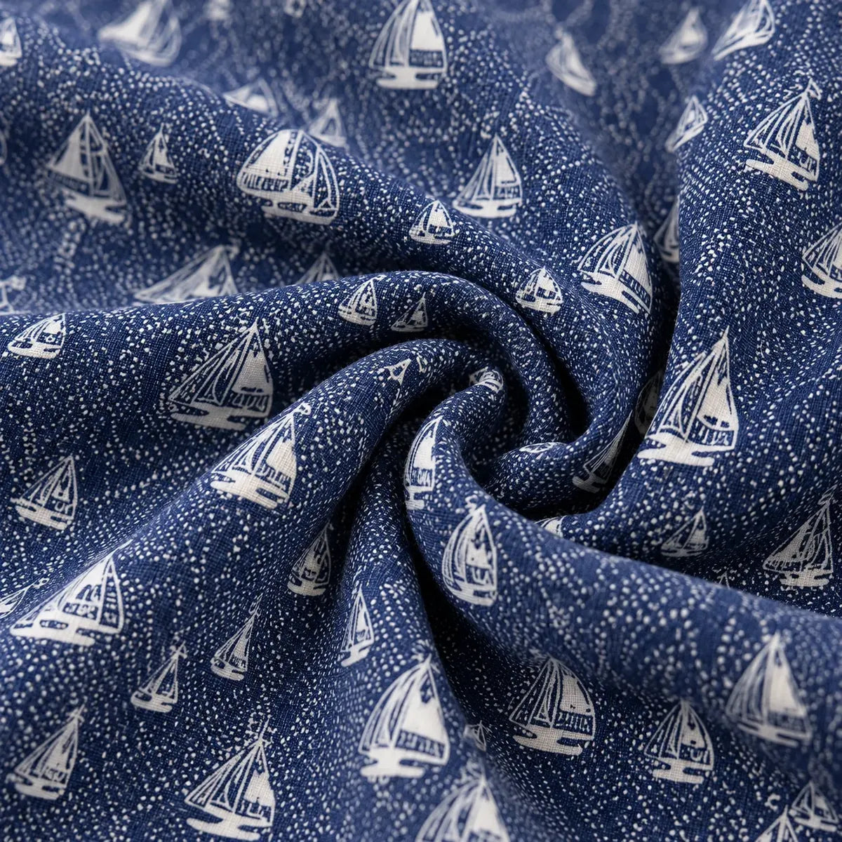 Blusa Tavata Azul Marino Estampado Náutico