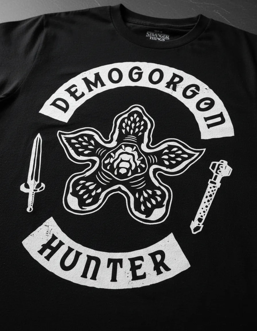 Playera Demogorgon Hunter Máscara de Látex Stranger Things