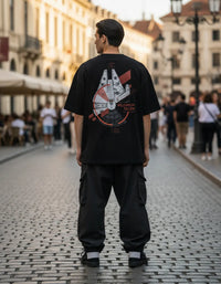 Playera Oversize Hombre Millennium Falcon Star Wars