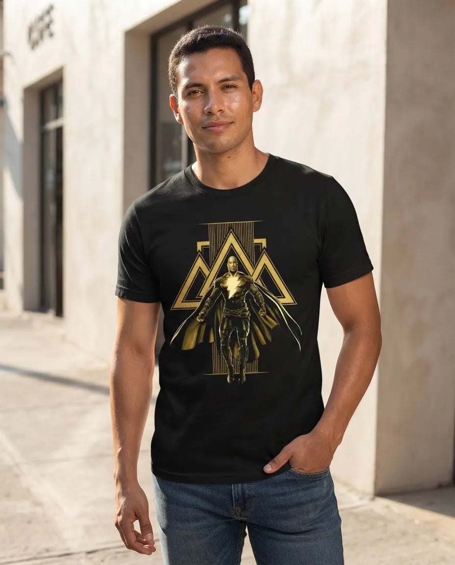 Playera Black Adam Ancient Powers Máscara de Látex