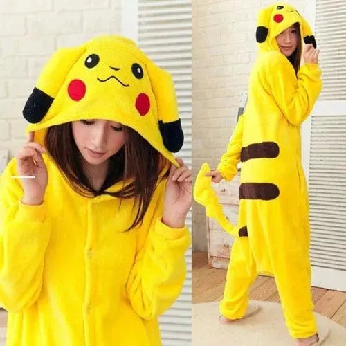 Pijama Mameluco Pikachu Kawai Kigurumi Niños