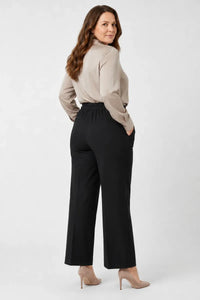Pantalón de Vestir de Cintura Alta para Mujer | Elegante Negro