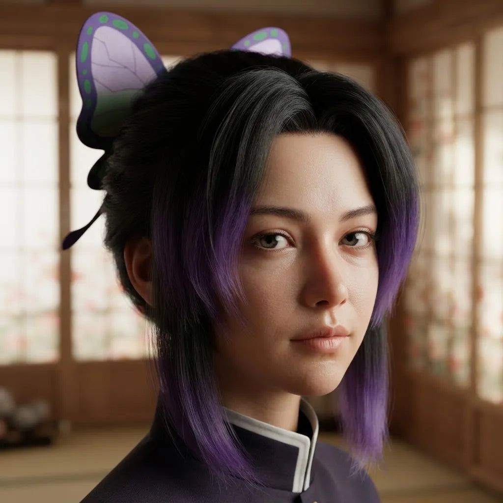 Peluca Shinobu Kocho Cosplay – Demon Slayer