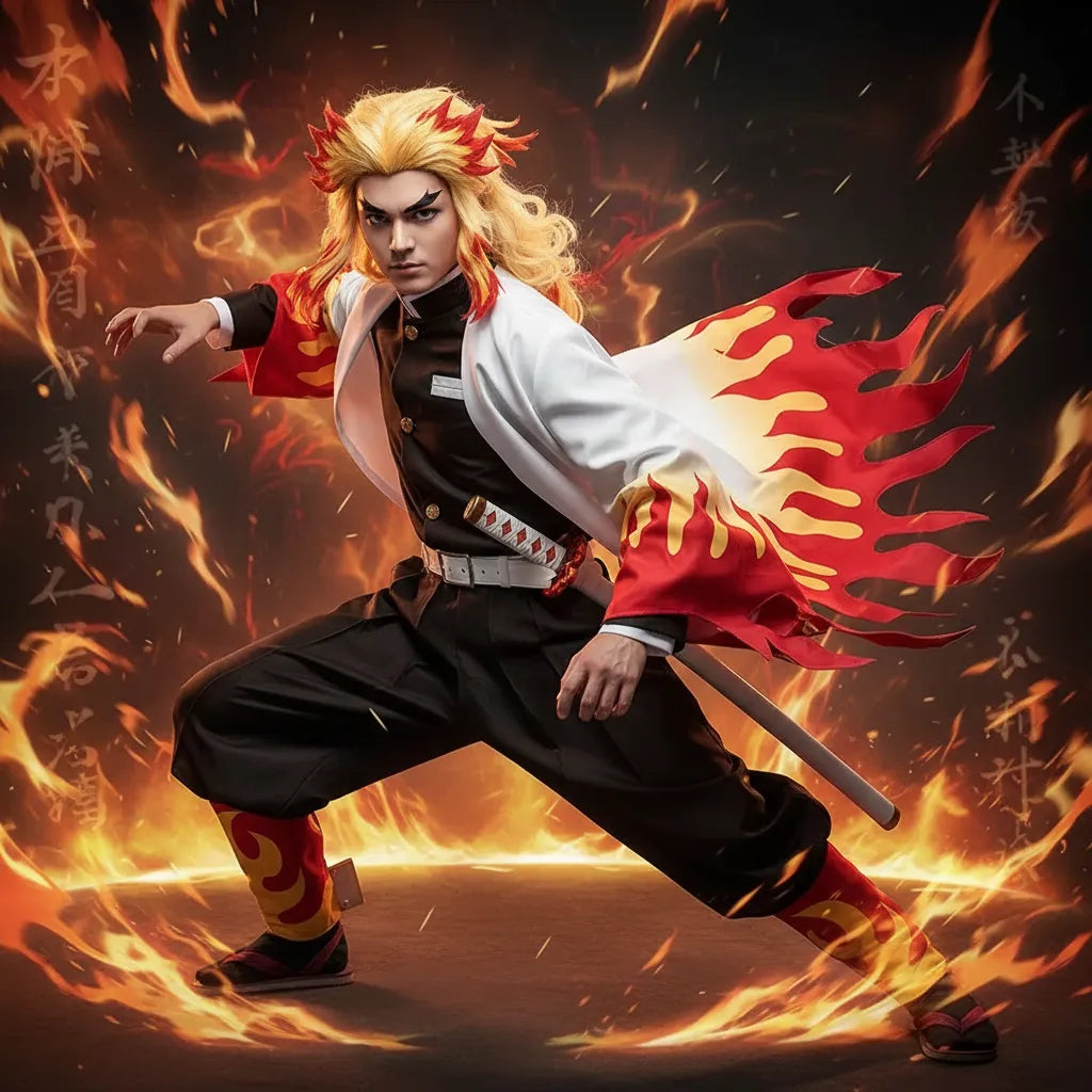 Cosplay Rengoku Kyoujurou Demon Slayer