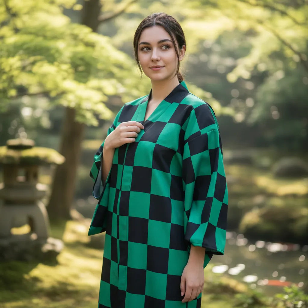 Kimono Cosplay Tanjiro Kamado de Demon Slayer