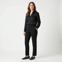Pantalón de Vestir de Cintura Alta para Mujer | Elegante Negro
