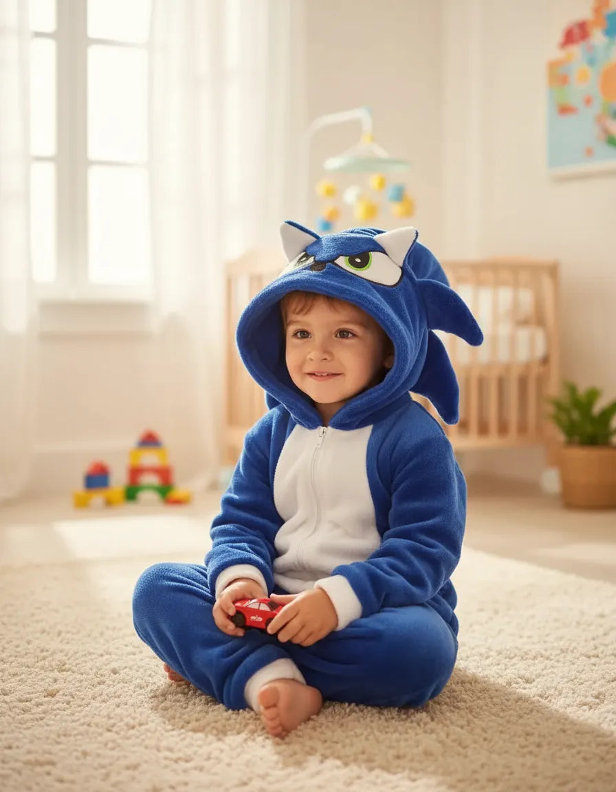 Kigurumi Pijama Completa Mameluco De Sonic Para Niño Infanti