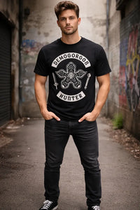 Playera Demogorgon Hunter Máscara de Látex Stranger Things