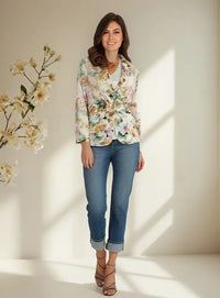 Saco Nicoletta Hueso Estampado para Mujer | Foleys by GALENO MX