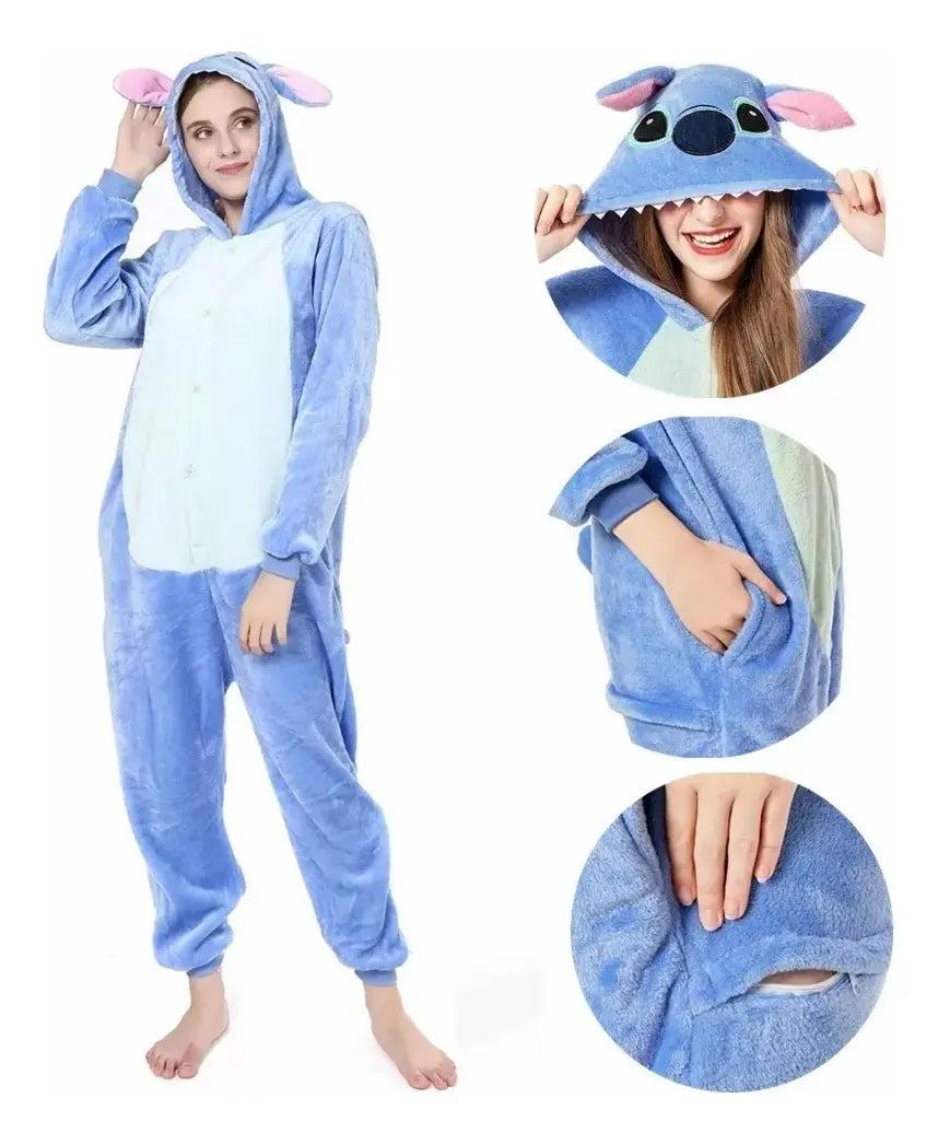 Kigurumi Stitch Pijama Mameluco – Cosplay Kawaii