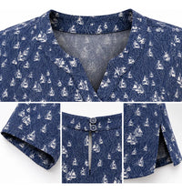 Blusa Tavata Azul Marino para Dama | 100% Algodón