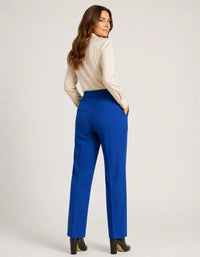 Pantalón de Vestir de Cintura Alta para Mujer | Elegante Azul Rey
