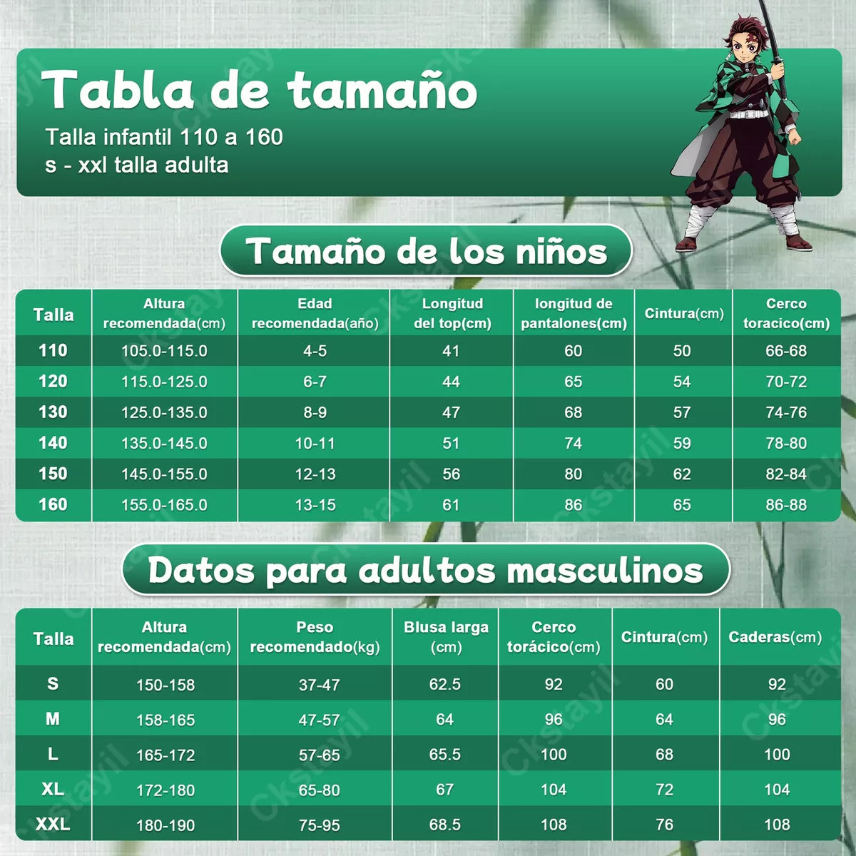 Guía de tallas