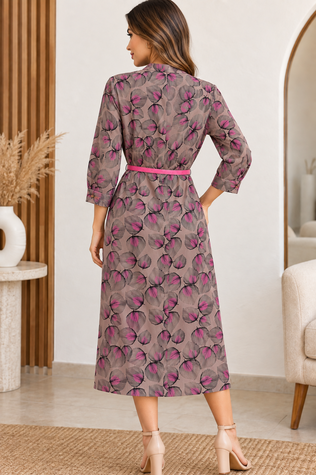 Vestido Nicole Morado Estampado Foleys